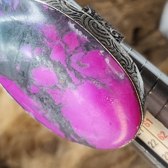 Color Enhanced Howlite Adjustable Ring - Picture 9 of 9